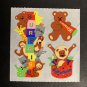 Sandylion Teddy Bear Surprise Stickers Teddie Lion Giraffe Monkey Cat Dog Cat Rabbit KK213