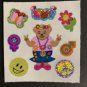 Sandylion Peace Love Teddy Bear Symbols Stickers Rare Vintage PM387