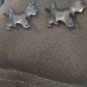 1950's Vintage Nickel Silver Prong Backed Metal Scottie Dogs