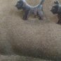 1950's Vintage Nickel Silver Prong Backed Metal Scottie Dogs