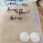 1930s-40s Czech 16mm Round Baroque Pearl Glass Cabochons 1 pair