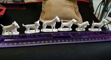 1950s 1.5 to 2" wide plastic dog figures set 6 breeds Kelloggs