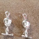 1960s 3/4" tall metal Tweety Bird Charms 1 pair