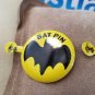 Vintage larger 1 1/2" diameter tin 1966 Batman Bat Signal pin Yellow 1 PIN
