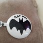Vintage larger 1 1/2" diameter tin 1966 Batman Bat Signal pin White 1 PIN