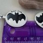 Vintage larger 1 1/2" diameter tin 1966 Batman Bat Signal pin White 1 PIN