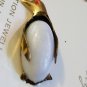 1960s Novelty Penguin Pin Hand painted on card