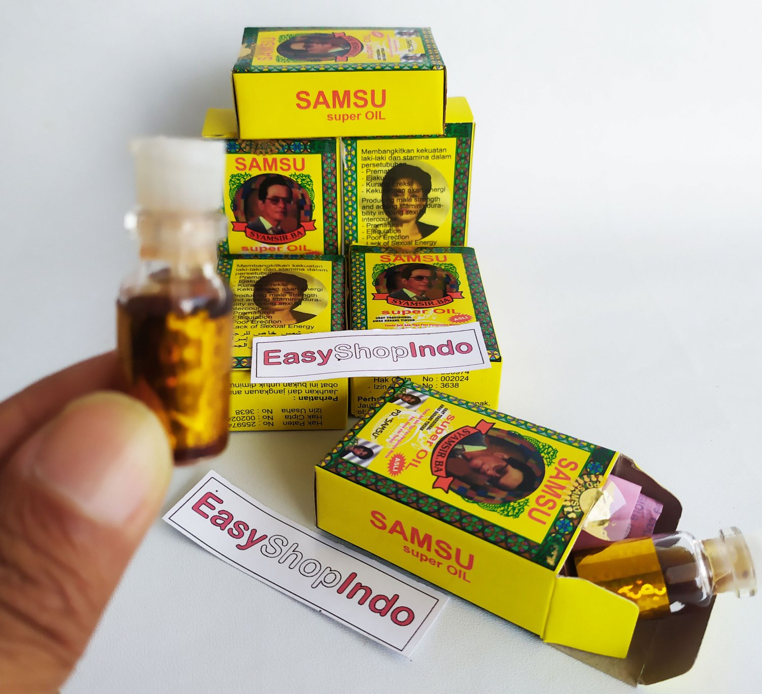 6 Boxes Herbal Oil (Samsu) Original Original Medicine (Strong) Men's Oil Long Lasting
