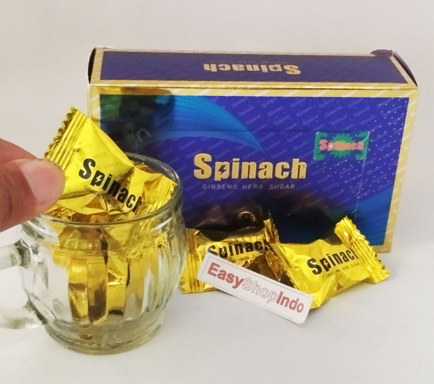 SPINACH Candy Ginseng - 1 Box / 30 candies for Men