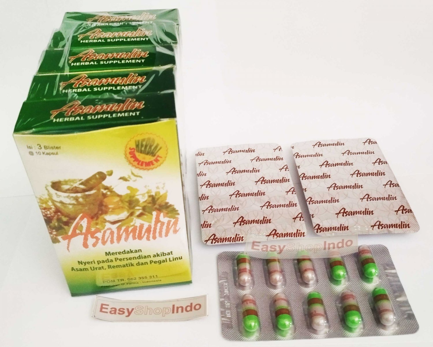5 BOXES ORIGINAL 100% ASAMULIN FOR Capsules Original Arthritis rheumatism Gout