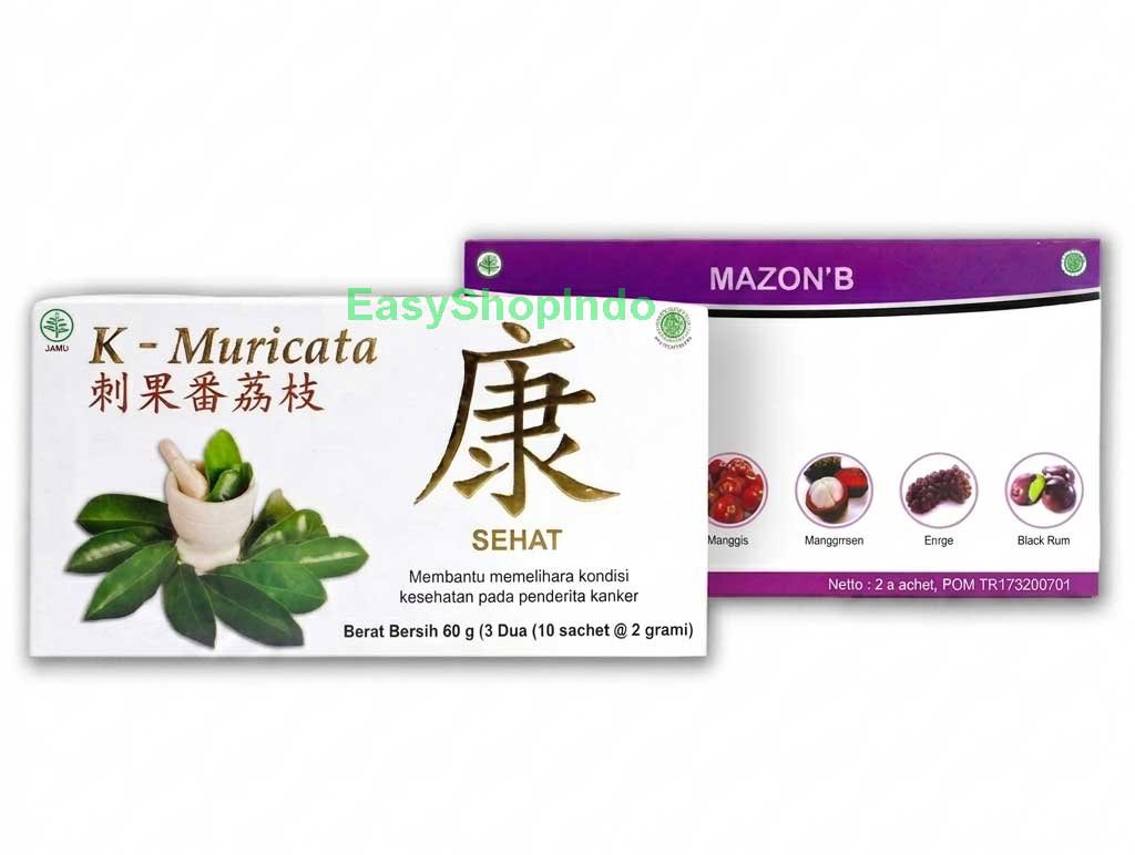 Mazon B and K-Muricata Herbal Tea Combo Kit for Cancer Immunity Support