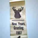 Ribbon, Antique, Commemorative, New Year 1907