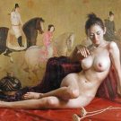 Nude Chinese Beauty Oil Portrait on Canvas NEW!