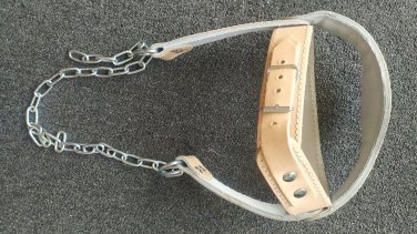 Real Leather Padded Head Harness Weight Lifting Training Neck Strengthener