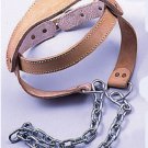 Imported Leather Padded Head Harness w/Heavy Duty Chain & Hook