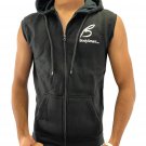 BodySmart Zipper Hoodie Jacket Plain Fleece without Sleeves BodySmart Zipper Hoodie Jacket Plain Fleece without Sleeves