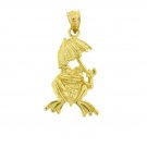 14K GOLD NAUTICAL CHARM - FROG #1054