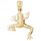 14K GOLD NAUTICAL CHARM - FROG #1582