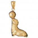 14K GOLD ANIMAL CHARM - SEAL #1619