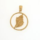 14K GOLD NAUTICAL CHARM - SHELL #6348
