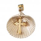 14K GOLD NAUTICAL CHARM - SHELL #S12