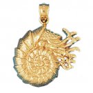 14K GOLD NAUTICAL CHARM - SHELL #328