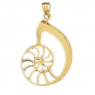 14K GOLD NAUTICAL CHARM - SHELL #327