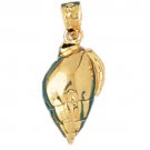 14K GOLD NAUTICAL CHARM - SHELL #301