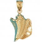 14K GOLD NAUTICAL CHARM - SHELL #295