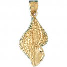 14K GOLD NAUTICAL CHARM - SHELL #294