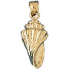 14K GOLD NAUTICAL CHARM - SHELL #293