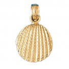 14K GOLD NAUTICAL CHARM - SHELL #206