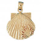 14K GOLD NAUTICAL CHARM - SHELL #1075