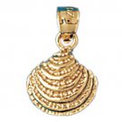 14K GOLD NAUTICAL CHARM - SHELL #1069