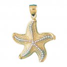 14K GOLD NAUTICAL CHARM - STARFISH #14