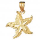14K GOLD NAUTICAL CHARM - STARFISH #126