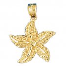 14K GOLD NAUTICAL CHARM - STARFISH #125