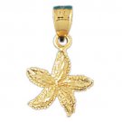 14K GOLD NAUTICAL CHARM - STARFISH #123