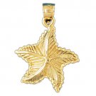 14K GOLD NAUTICAL CHARM - STARFISH #122
