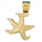 14K GOLD NAUTICAL CHARM - STARFISH #119