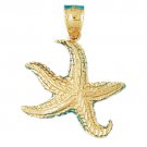 14K GOLD NAUTICAL CHARM - STARFISH #117