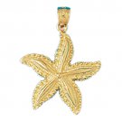 14K GOLD NAUTICAL CHARM - STARFISH #114