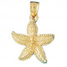 14K GOLD NAUTICAL CHARM - STARFISH #110