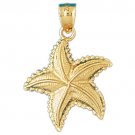 14K GOLD NAUTICAL CHARM - STARFISH #106