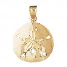 14K GOLD NAUTICAL CHARM - SAND DOLLAR #164