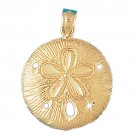 14K GOLD NAUTICAL CHARM - SAND DOLLAR #144 14K GOLD NAUTICAL CHARM - SAND DOLLAR #144