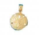 14K GOLD NAUTICAL CHARM - SAND DOLLAR #141 14K GOLD NAUTICAL CHARM - SAND DOLLAR #141