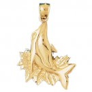 14K GOLD NAUTICAL CHARM - DOLPHIN #505