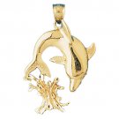 14K GOLD NAUTICAL CHARM - DOLPHIN #504