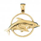 14K GOLD NAUTICAL CHARM - DOLPHIN #496